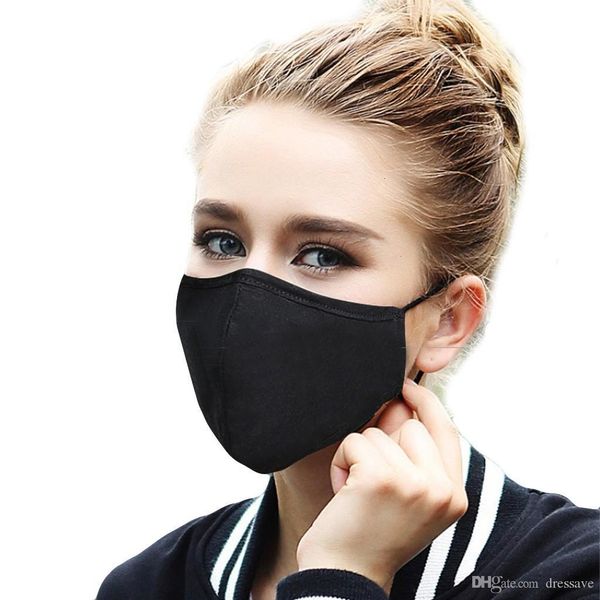 

factoryxuroman 100pcs massk anti-dust mouth face woman cycling wearing black fashion cotton masks fast shipping f