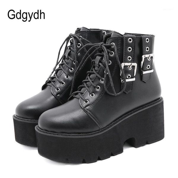 gdgydh spring autumn womens boots platform wedges fashion buckle black gothic chunky ankle boots thick bottom comfortable lacing1 
gdgydh spring autumn womens boots platform wedges fashion buckle black gothic chunky ankle boots thick bottom comfortable lacing1