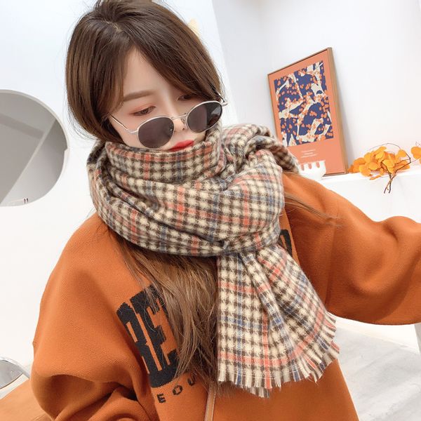 autumn and winter korean style color plaid scarf all-matching double-sided thermal shawl thickened scarf, Blue;gray
autumn and winter korean style color plaid scarf all-matching double-sided thermal shawl thickened scarf, Blue;gray