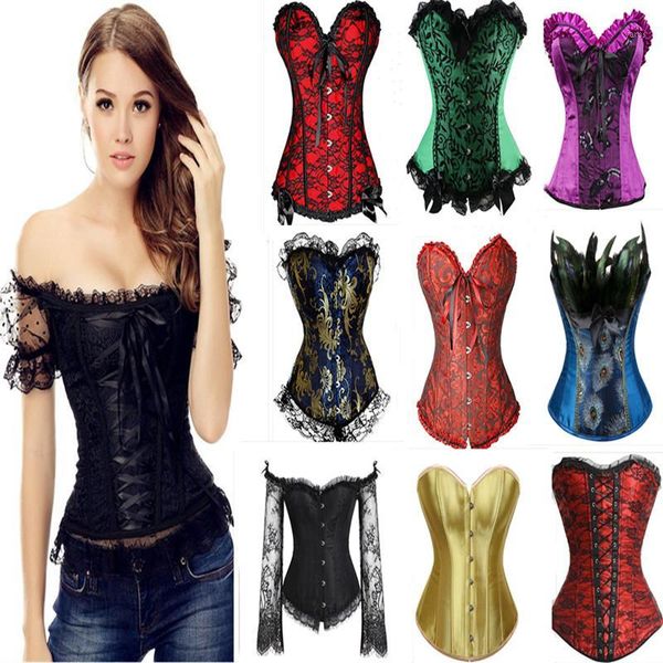 x women steampunk lingerie gothic plus size corsets lace up boned overbust bustier waist cincher body shaper corselet1, Black;white
x women steampunk lingerie gothic plus size corsets lace up boned overbust bustier waist cincher body shaper corselet1, Black;white