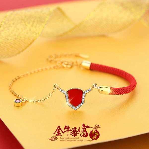 year life, bracelet girl xiao, red rope of ox, the national fashion jewelry gift, Silver
year life, bracelet girl xiao, red rope of ox, the national fashion jewelry gift, Silver