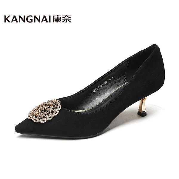 kangnai women's pointed toe high heels shoes kid suede fashion crystal decorated female shoes thin heels, Black
kangnai women's pointed toe high heels shoes kid suede fashion crystal decorated female shoes thin heels, Black