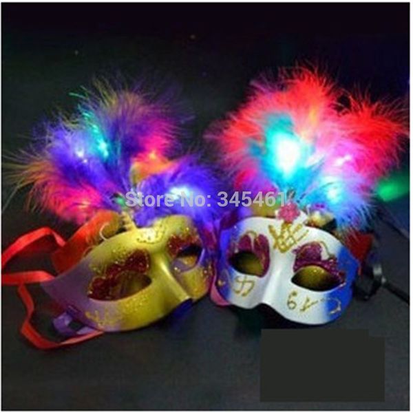 factory4xjbprincess 5pcs/lot new led feather glowing birthday halloween pvc masquerade venetian masks girl gif
factory4xjbprincess 5pcs/lot new led feather glowing birthday halloween pvc masquerade venetian masks girl gif