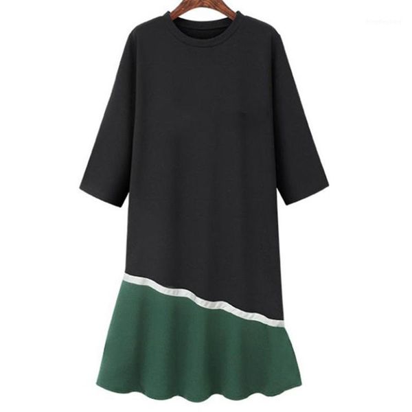 autumn large size women's dress 3xl 4xl 5xl 6xl 7xl bust 132cm fashion seven-point sleeve round neck ruffled stitching dress1, Black;gray
autumn large size women's dress 3xl 4xl 5xl 6xl 7xl bust 132cm fashion seven-point sleeve round neck ruffled stitching dress1, Black;gray