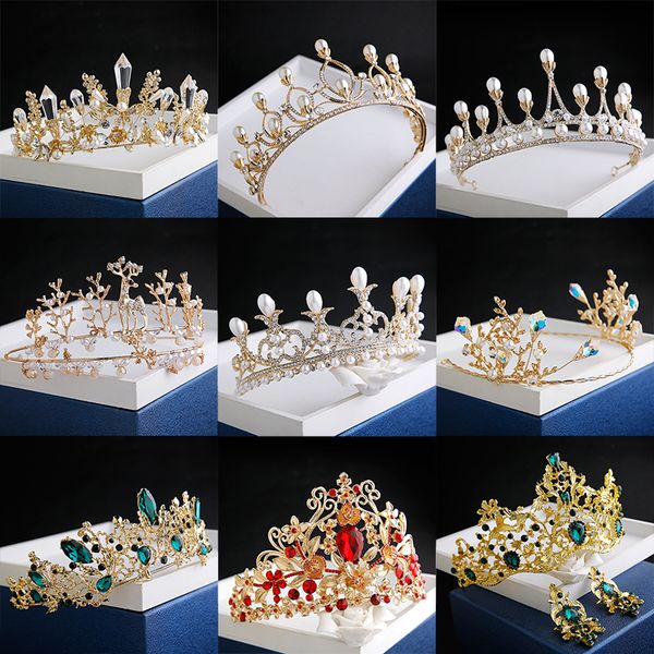 headdress bride atmosphere baroque crown 2020 new korean wedding dress accessories, Silver
headdress bride atmosphere baroque crown 2020 new korean wedding dress accessories, Silver