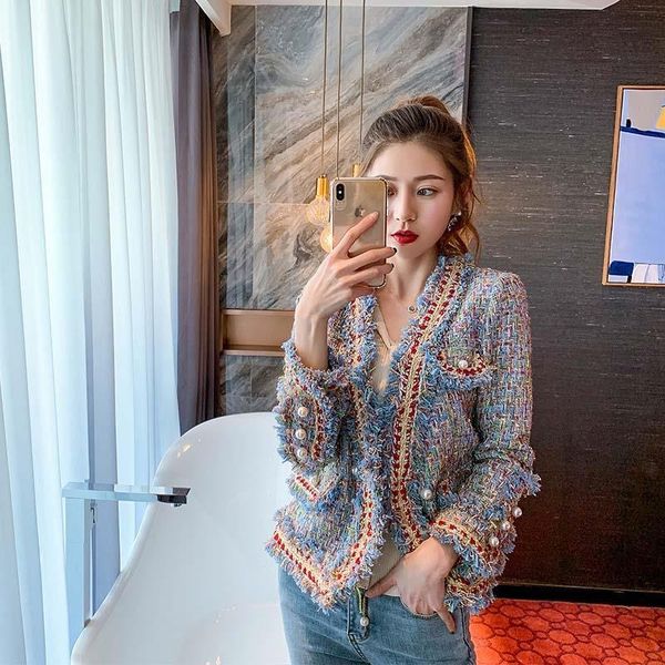 women's jackets woman's fragrant coat of wind, short with pearl buckle tweed french border gold autumn and winter fair red net gna, Black;brown
women's jackets woman's fragrant coat of wind, short with pearl buckle tweed french border gold autumn and winter fair red net gna, Black;brown