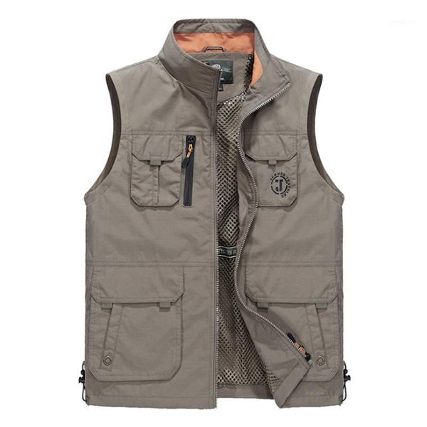 summer vest men breathable waistcoat multipockets men vest sleeveless jacket waterproof pgrapher chalecos para hombre1, Black;white 
summer vest men breathable waistcoat multipockets men vest sleeveless jacket waterproof pgrapher chalecos para hombre1, Black;white