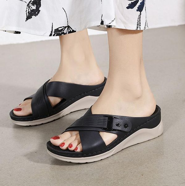 fashion thick-soled shoes round toe breathable leisure sandals for women casual summer plus size shoes outdoor holiday sandals, Black
fashion thick-soled shoes round toe breathable leisure sandals for women casual summer plus size shoes outdoor holiday sandals, Black