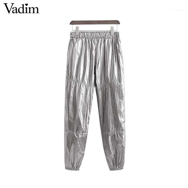 vadim women chic shinny pants solid elastic waist pockets design female casual basic elegant trousers pantalones kb1401, Black;white
vadim women chic shinny pants solid elastic waist pockets design female casual basic elegant trousers pantalones kb1401, Black;white
