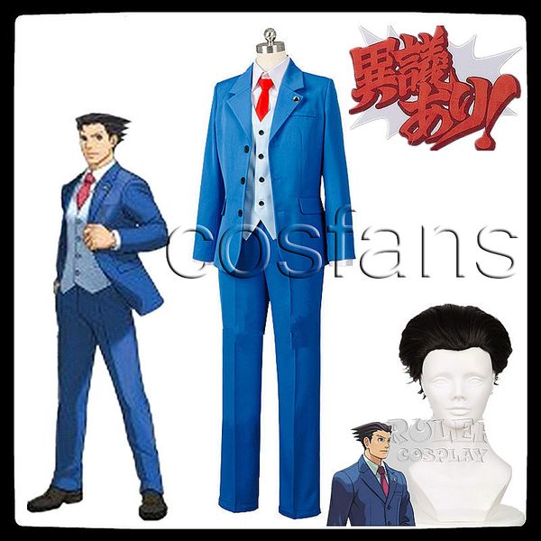 anime costumes ace attorney phoenix wright ryuichi naruhodo blue suit cosplay costume full set halloween cosplay costume and wigs tie, Black
anime costumes ace attorney phoenix wright ryuichi naruhodo blue suit cosplay costume full set halloween cosplay costume and wigs tie, Black