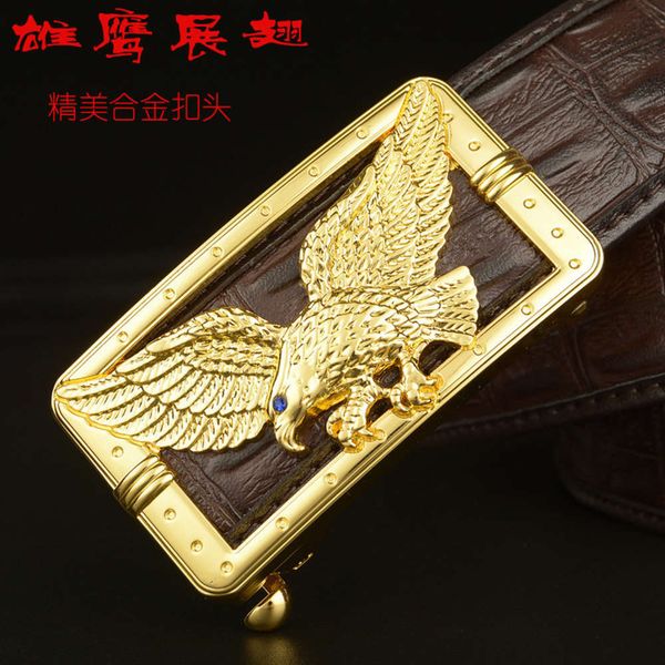 new eagle wings men's with automatic buckle two layers of crocodile genuine leather leisure belt personality, Black;brown
new eagle wings men's with automatic buckle two layers of crocodile genuine leather leisure belt personality, Black;brown
