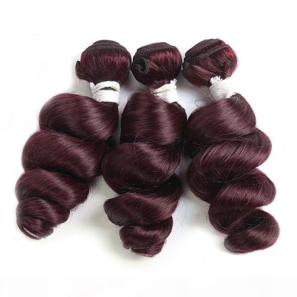 colorful loose wave 3 bundles hair bundle wine red 99j brazilian human hair extensions for sale, Black
colorful loose wave 3 bundles hair bundle wine red 99j brazilian human hair extensions for sale, Black