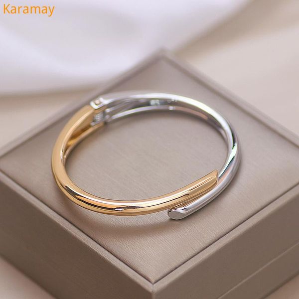 trendy simple jewelry geometry round metal open bangles & bracelets punk gold color wristband for women girls gift, Black
trendy simple jewelry geometry round metal open bangles & bracelets punk gold color wristband for women girls gift, Black