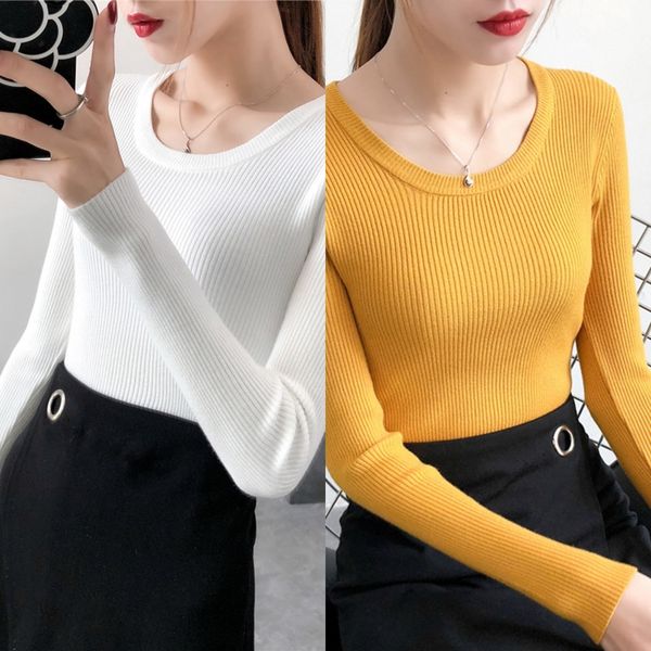0tzu9 2020 autumn foreign style tight and thin long sleeve autumn sweater new solid bottomed t-shirt women's short round neck t-shirt w, White;black
0tzu9 2020 autumn foreign style tight and thin long sleeve autumn sweater new solid bottomed t-shirt women's short round neck t-shirt w, White;black