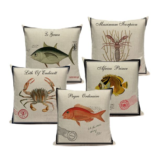 ocean style throw pillows linen marine creature cojines 45cmx45cm fish shrimp square home sofa car decorative cushion cover
ocean style throw pillows linen marine creature cojines 45cmx45cm fish shrimp square home sofa car decorative cushion cover