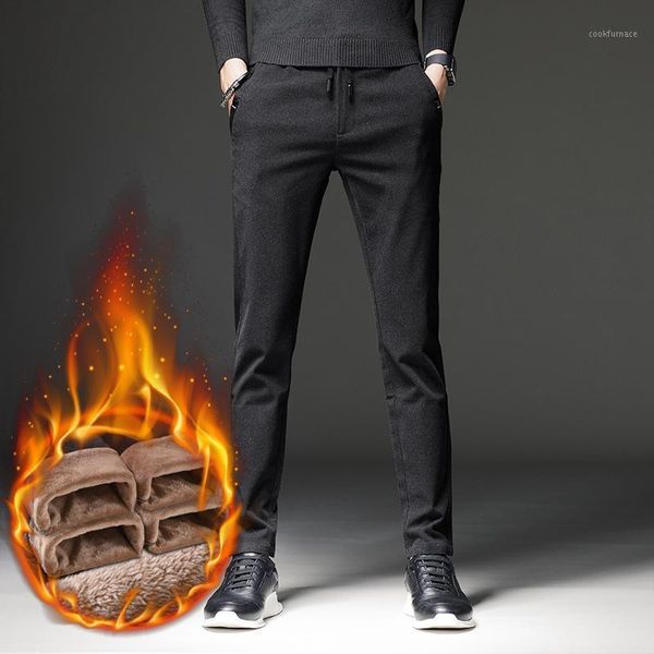 28-38 mens long straight pants winter male trousers elastic waist solid color loose add wool warm business clothes hy471, Black
28-38 mens long straight pants winter male trousers elastic waist solid color loose add wool warm business clothes hy471, Black