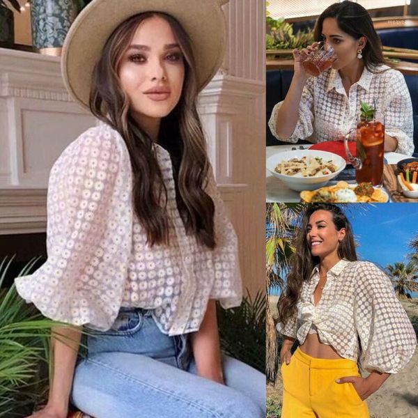 casual lady women white long sleeve floral print see through turn-down collar puff sleeve holiday beach blouses shirts 1
casual lady women white long sleeve floral print see through turn-down collar puff sleeve holiday beach blouses shirts 1