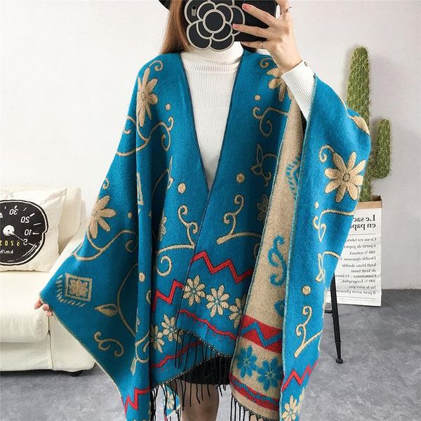 scarves warm split thickening nepal sun flowers printed ethnic shawl wraps tassels scarf cashmere fringed cloak cardigan crop, Blue;gray
scarves warm split thickening nepal sun flowers printed ethnic shawl wraps tassels scarf cashmere fringed cloak cardigan crop, Blue;gray