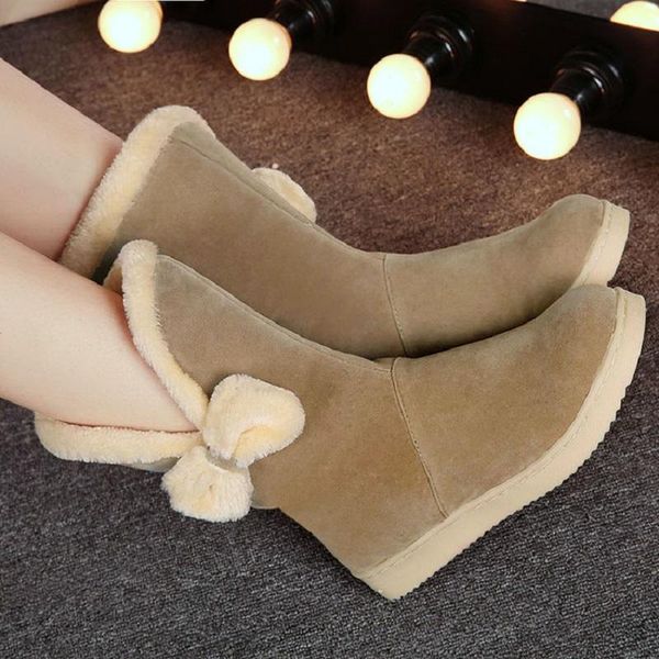 snow boots women winter warm flat platform cotton shoes ladies bow mid calf boots botas mujer chaussures femme big size, Black
snow boots women winter warm flat platform cotton shoes ladies bow mid calf boots botas mujer chaussures femme big size, Black