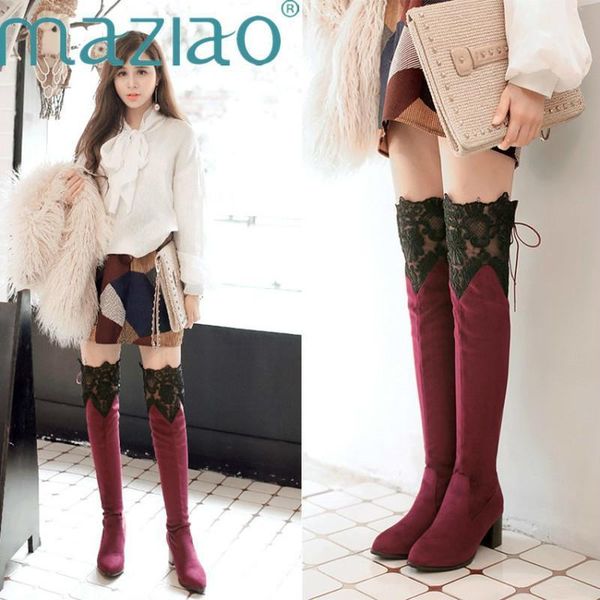 stretch fabric women over the knee boots pointed toe footwear high heels female party boot lace shoes woman winter maziao1, Black
stretch fabric women over the knee boots pointed toe footwear high heels female party boot lace shoes woman winter maziao1, Black