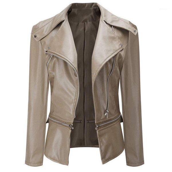 spring autumn women faux leather jacket gothic black motorcycle jacket zipper long sleeve gothic female pu turn-down collar1, Black;brown
spring autumn women faux leather jacket gothic black motorcycle jacket zipper long sleeve gothic female pu turn-down collar1, Black;brown