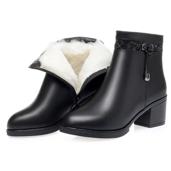 new winter women's snow boots warm wool leather boots women 6cm high heel round toe zipper ankle big yards 40 41 42 43, Black
new winter women's snow boots warm wool leather boots women 6cm high heel round toe zipper ankle big yards 40 41 42 43, Black
