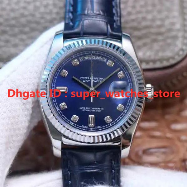 n 36mm montre de luxe automatic watch swiss 2836 automatic mechanical movement steel case leather straps 100m waterproof, Slivery;brown
n 36mm montre de luxe automatic watch swiss 2836 automatic mechanical movement steel case leather straps 100m waterproof, Slivery;brown