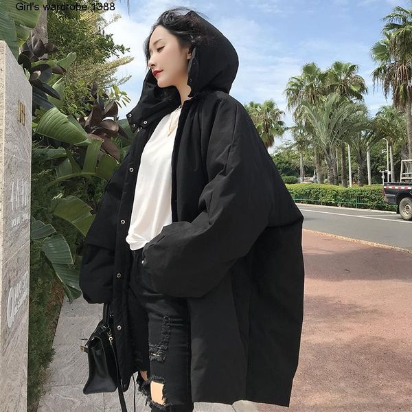 south korea 2020 winter new loose silhouette large 90 white duck down two wear thick warm medium length down jacket for women, Black;brown
south korea 2020 winter new loose silhouette large 90 white duck down two wear thick warm medium length down jacket for women, Black;brown