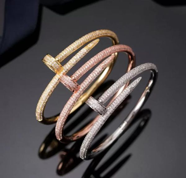 nail diamonds bracelet classic titanium steel bracelets women bangle hand chains valentine's gift wedding jewelry, Golden;silver
nail diamonds bracelet classic titanium steel bracelets women bangle hand chains valentine's gift wedding jewelry, Golden;silver