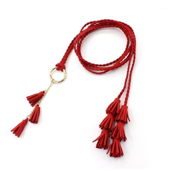 fashion braided tassel waistband thin waist rope knotted weaving knit belt harajuku women female dress jeans waist belts 120cm1, Black;brown
fashion braided tassel waistband thin waist rope knotted weaving knit belt harajuku women female dress jeans waist belts 120cm1, Black;brown