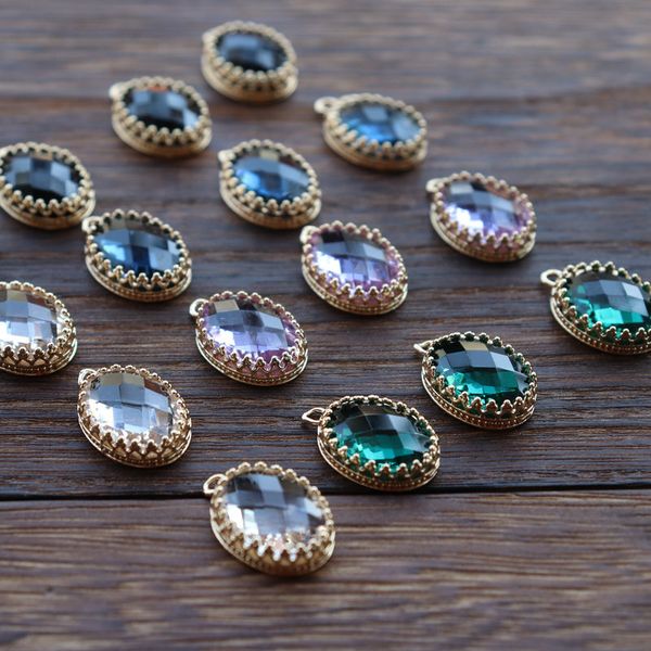 elegant design 12*16mm oval shape colorful crystal glass charm for diy jewelry making, Bronze;silver
elegant design 12*16mm oval shape colorful crystal glass charm for diy jewelry making, Bronze;silver