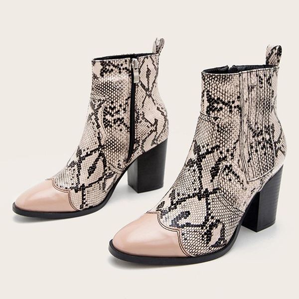 fashion boots 2020 women shoes snakeskin zipper block heels ladies ankle boots pu leather autumn winter female footwear elegant, Black
fashion boots 2020 women shoes snakeskin zipper block heels ladies ankle boots pu leather autumn winter female footwear elegant, Black