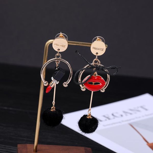 lipstick lip hair ball drop earrings luxury new design red pink for woman earrings accessories, Silver
lipstick lip hair ball drop earrings luxury new design red pink for woman earrings accessories, Silver