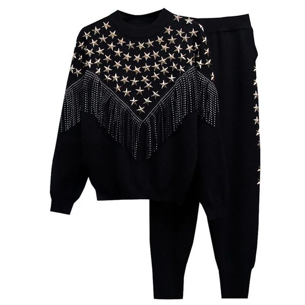 women's tracksuits knitted 2 peice set women long sleeve beading sweater female +pants suit casual tracksuit outfits 2021 winter, Gray
women's tracksuits knitted 2 peice set women long sleeve beading sweater female +pants suit casual tracksuit outfits 2021 winter, Gray
