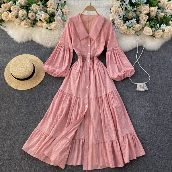 2021 new elegant female singiny chic puff lace button to line dressed autumn fashion streetwear long dress ctkw, Black;gray
2021 new elegant female singiny chic puff lace button to line dressed autumn fashion streetwear long dress ctkw, Black;gray