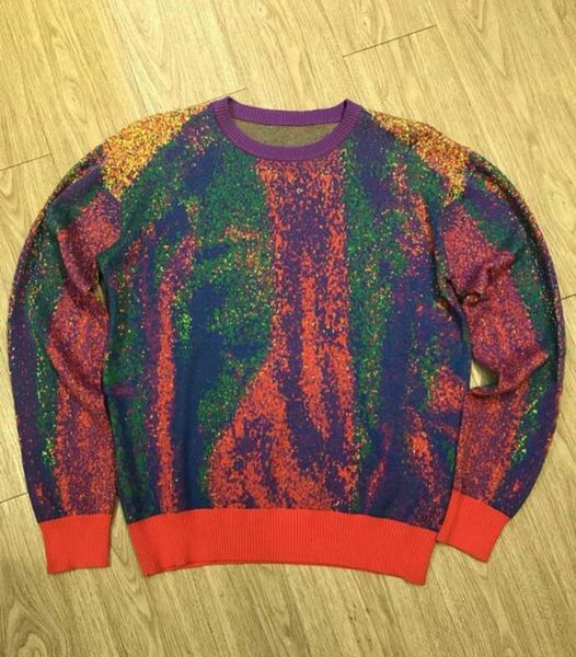 designer autumn mens winter sweaters rainbow printing casual fashion men women wild top, White;black
designer autumn mens winter sweaters rainbow printing casual fashion men women wild top, White;black