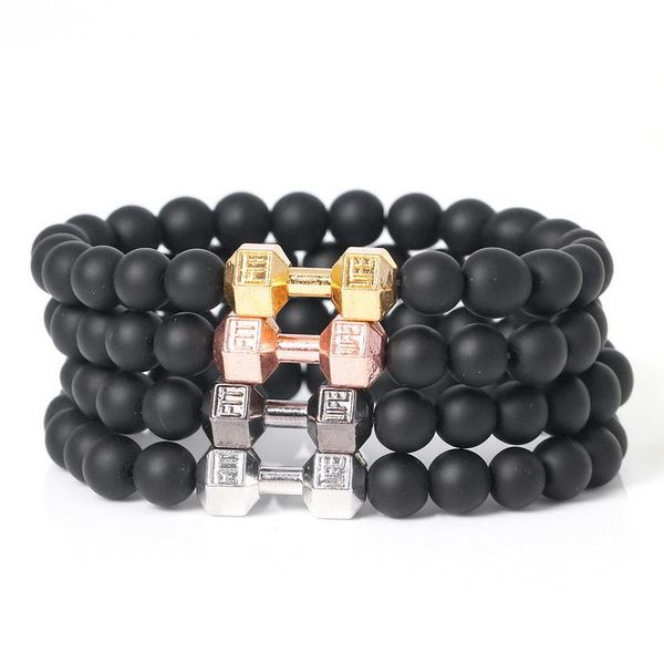 silver color dumbbell sporty bracelet diy matte onyx beads bracelet fashion braiding macrame men women bracelet. sqchok, Golden;silver
silver color dumbbell sporty bracelet diy matte onyx beads bracelet fashion braiding macrame men women bracelet. sqchok, Golden;silver