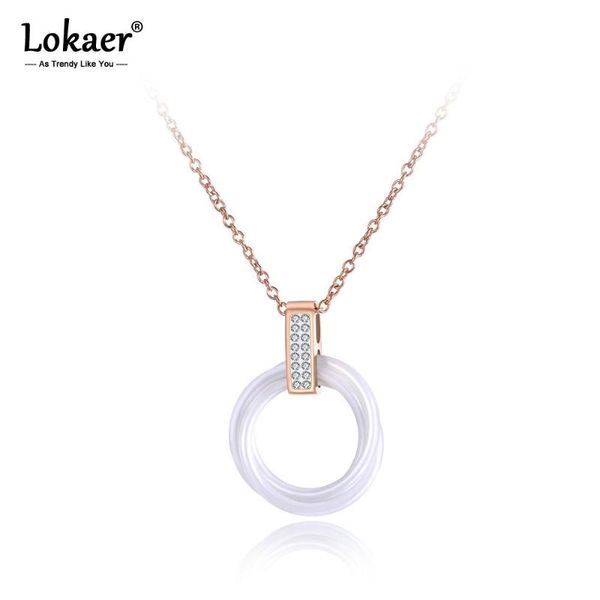pendant necklaces lokaer titanium stainless steel black/white ceramic crystal jewelry choker wedding necklace for women n19087, Silver
pendant necklaces lokaer titanium stainless steel black/white ceramic crystal jewelry choker wedding necklace for women n19087, Silver
