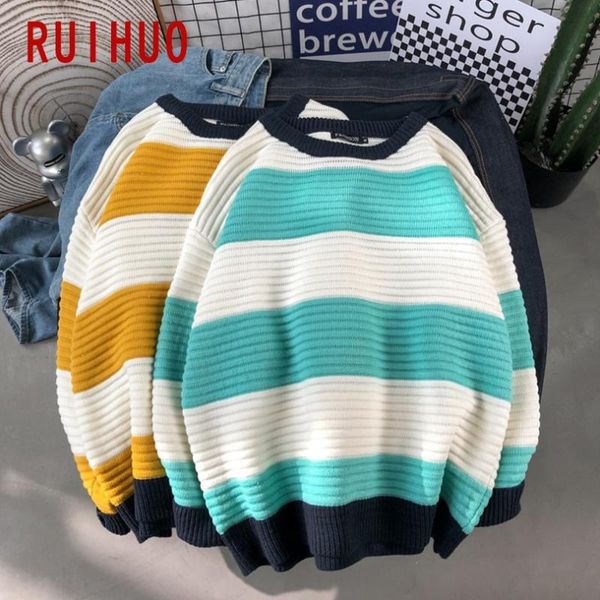 men's sweaters ruihuo 2021 autumn winter striped vintage men clothing knitted for coat pullover -2xl, White;black
men's sweaters ruihuo 2021 autumn winter striped vintage men clothing knitted for coat pullover -2xl, White;black