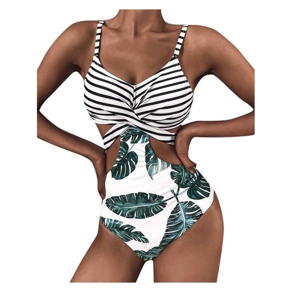 women two pieces bodysuit bikini set swimwear swimsuit bathing stripe splicing beachwear biquini, Black;white
women two pieces bodysuit bikini set swimwear swimsuit bathing stripe splicing beachwear biquini, Black;white