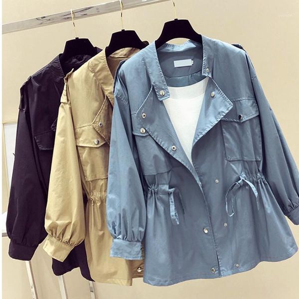 new loose trench coat spring autumn women's long sleeve windbreaker outerwear female casual solid color trench coat 2020 d2221, Tan;black
new loose trench coat spring autumn women's long sleeve windbreaker outerwear female casual solid color trench coat 2020 d2221, Tan;black