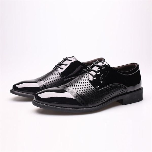 dress shoes 2021 formal men pointed toe leather oxford for fashion footwear 38-44, Black