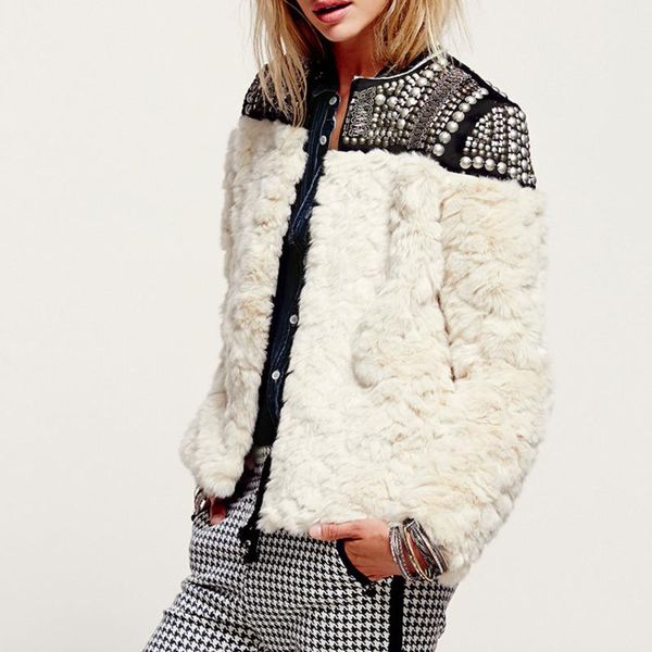 women's jackets xuxi 2021 autumn winter rivet patchwork female's fur coat jaqueta feminina jacket fz0348, Black;brown
women's jackets xuxi 2021 autumn winter rivet patchwork female's fur coat jaqueta feminina jacket fz0348, Black;brown