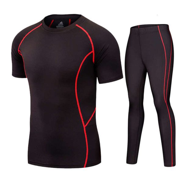 summer fitness suit men's sports outdoor short sleeve pants tights fast drying moisture absorption elastic body shaping clothes group, Gray
summer fitness suit men's sports outdoor short sleeve pants tights fast drying moisture absorption elastic body shaping clothes group, Gray