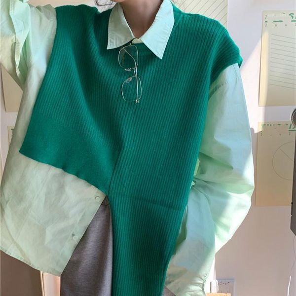 irregular length knitted vest women solid color o-neck sleeveless tank spring 2021 new stretch female vests a6771, Black;white
irregular length knitted vest women solid color o-neck sleeveless tank spring 2021 new stretch female vests a6771, Black;white