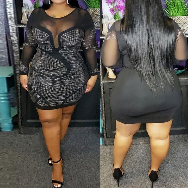 plus size drilling club women dress long sleeve mesh evening party black bodycon sheath ladies mini dress female autumn y200418, Black;pink
plus size drilling club women dress long sleeve mesh evening party black bodycon sheath ladies mini dress female autumn y200418, Black;pink