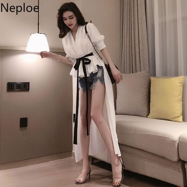 neploe sweet women shirts summer 2020 new v-neck lantern sleeve blouse korean slim waist bowknot ladies t200321, White
neploe sweet women shirts summer 2020 new v-neck lantern sleeve blouse korean slim waist bowknot ladies t200321, White