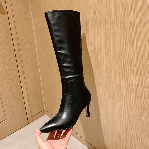 2021 new autumn winter thin heel knee high pointed toe zipper women shoes cow leather pu long boots size 34-39 cl0x, Black
2021 new autumn winter thin heel knee high pointed toe zipper women shoes cow leather pu long boots size 34-39 cl0x, Black