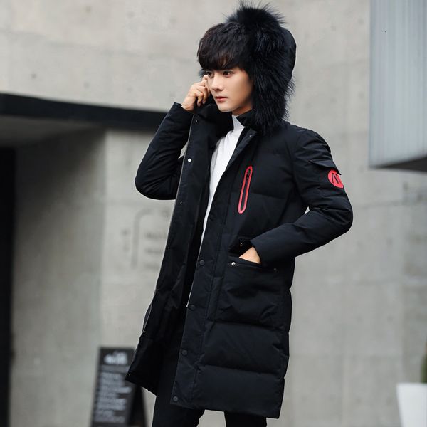 men's padded jaet with detachable hair collar hood middle long youth korean winter thiened warm and cold proof down cotton, Black
men's padded jaet with detachable hair collar hood middle long youth korean winter thiened warm and cold proof down cotton, Black