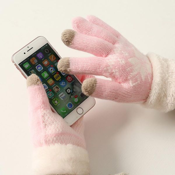 five fingers gloves snowflake deer touch screen autumn and winter ladies double-layer plus velvet knitted woolen warm finger, Blue;gray
five fingers gloves snowflake deer touch screen autumn and winter ladies double-layer plus velvet knitted woolen warm finger, Blue;gray